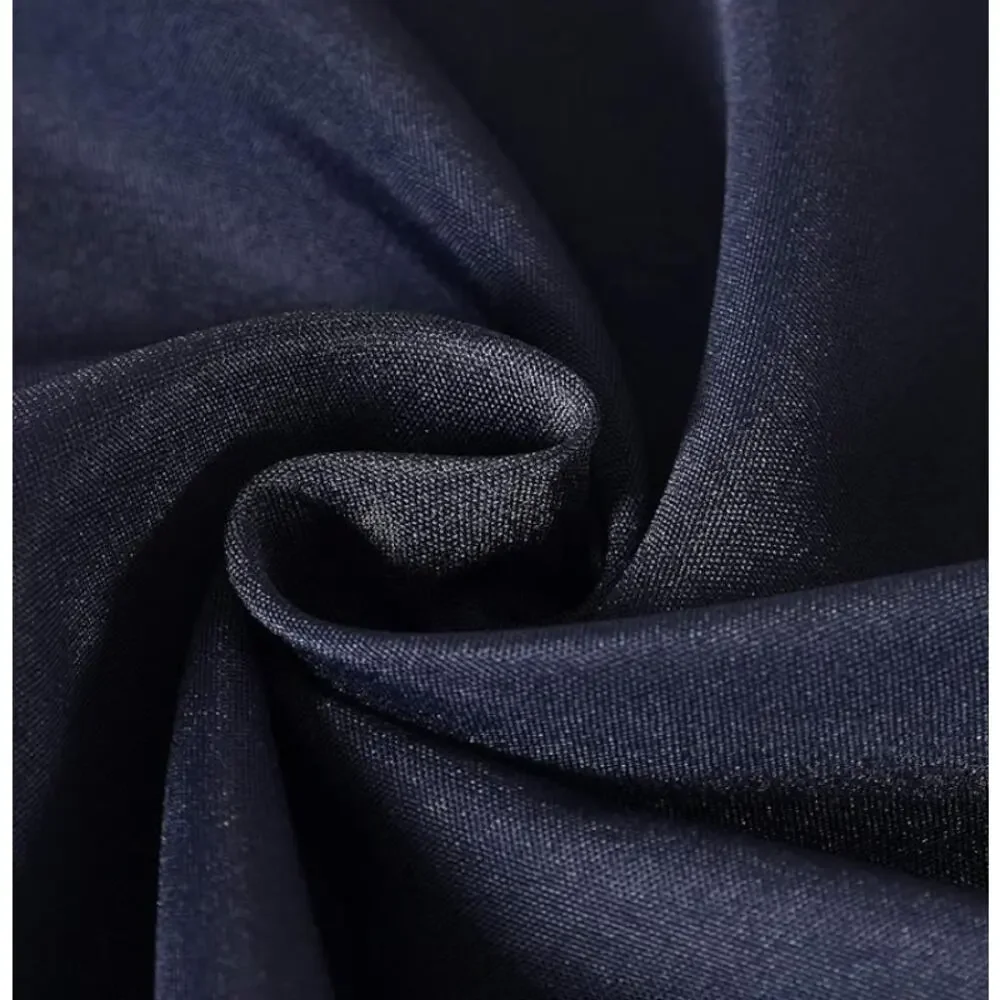 Square Tablecloth, Washable Polyester Fabric- Navy